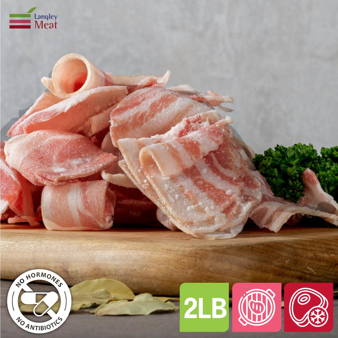 Langley Meat • Non Antibiotic Thin Sliced Pork Belly 2LB (Frozen)