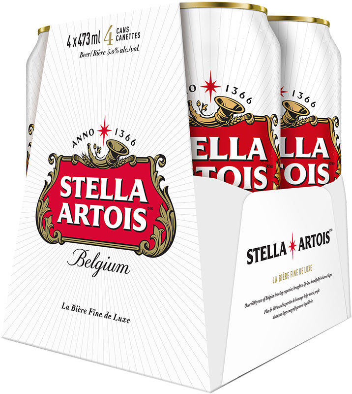 Liquor  Stella Artois Tall Can 4 x 473 ml