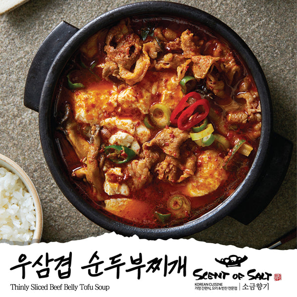 <tc>Scent Of Salt • Beef Short Plate Spicy Soft Tofu Soup (1 Pack / 900g)</tc>