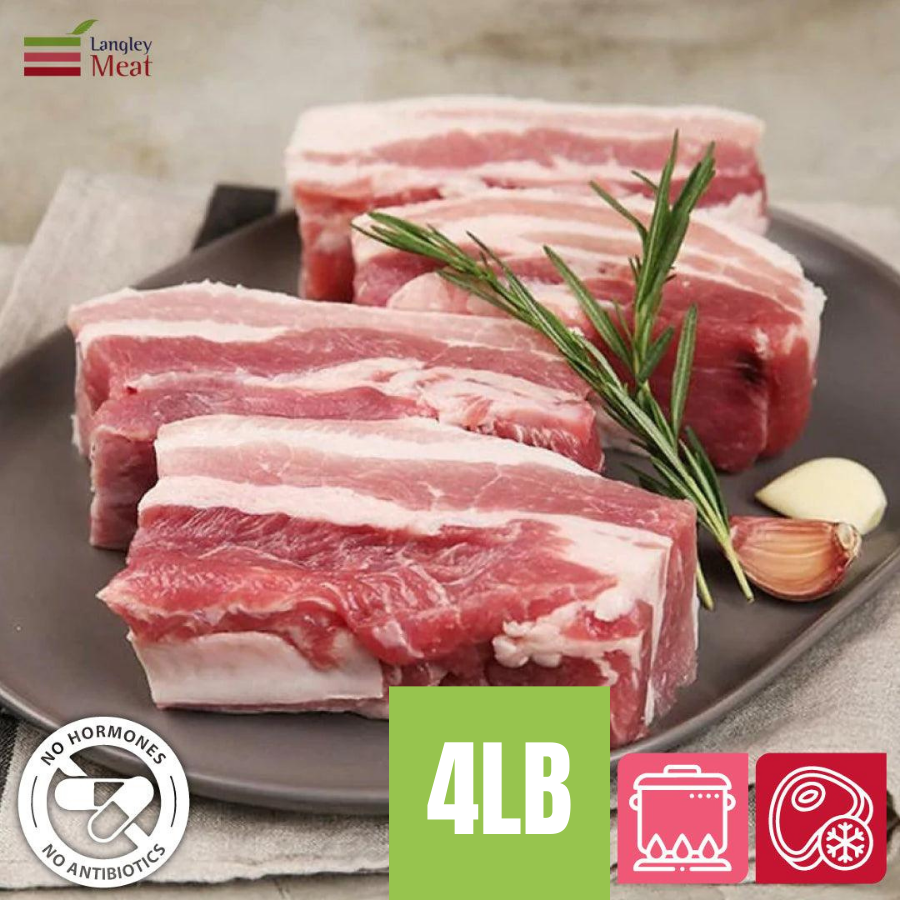 <tc>Langley Meat • Non Antibiotic Pork Belly 4LB (Frozen)</tc>