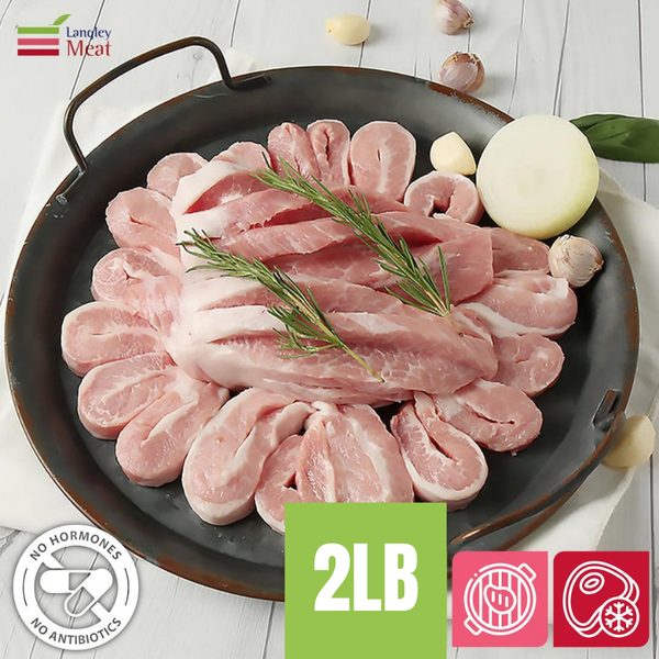 <tc>Langley Meat • Antibiotic-Free Pork Jowl -1LB (Frozen)</tc>