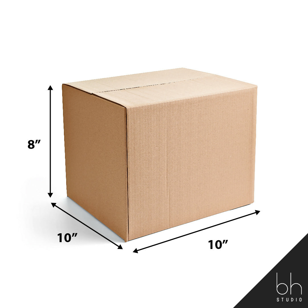 100 Pack 12x10x8 Corrugated Cardboard Boxes - 26 ECT, Single Wall, Made In USA