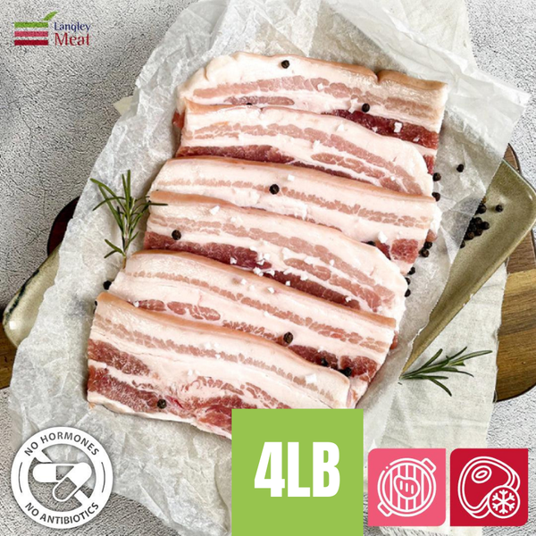 <tc>Langley Meat • Antibiotic-free pork belly - 2LB for grilling (frozen) [NO margin cost sale]</tc>