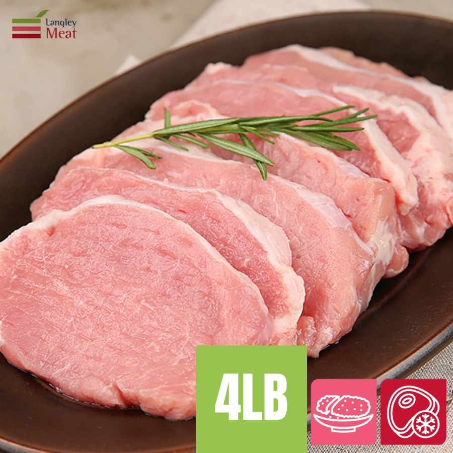 <tc>Langley Meat • Pork Loin 4LB - For Pork Cutlet (Frozen)</tc>