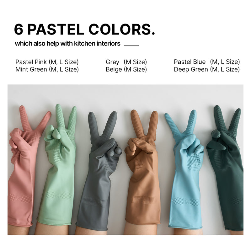 <tc><!-- x-tinymce/html -->Saengong • Dishwashing Rubber Gloves Set (5 Colours)⁠</tc>