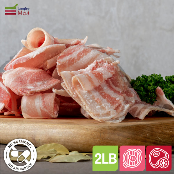 <tc>Langley Meat • Non Antibiotic Thin Sliced ​​Pork Belly 2LB (Frozen)</tc>