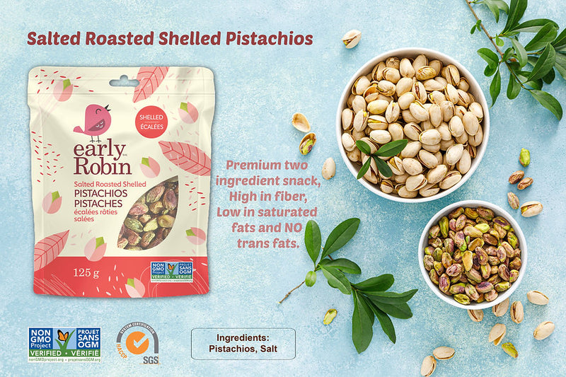 Premier Nuts | Salted Roasted Shelled Pistachios • 고소한 피스타치오 125g (껍질없음)