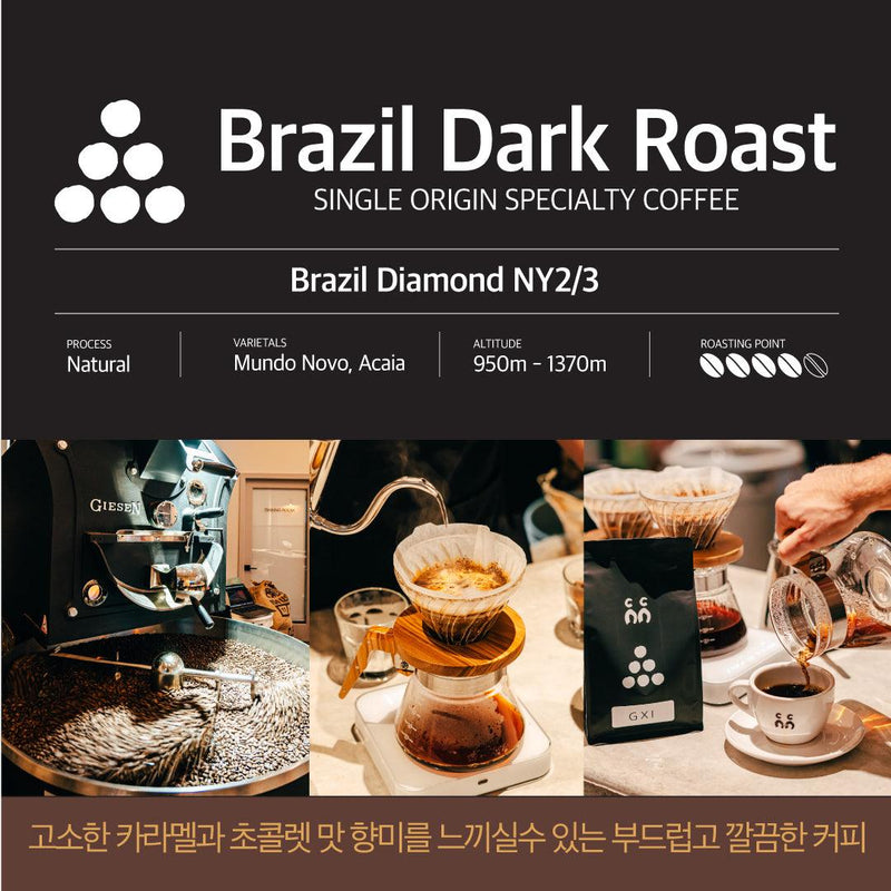 C MARKET COFFEE · 씨마켓커피┃Brazil Dark Roast 340g • 브라질 다크 로스트 340g - GANDAGO | 간다고