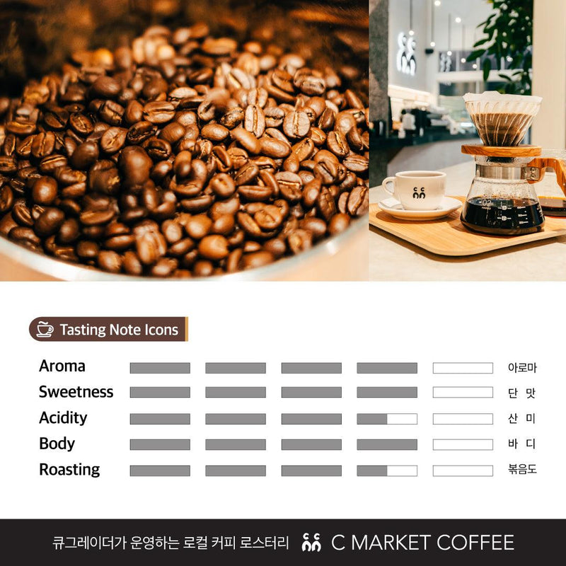 C MARKET COFFEE · 씨마켓커피┃Colombia Swiss Water Decaf • 콜롬비아 수프리모 디카페인 340g - GANDAGO | 간다고